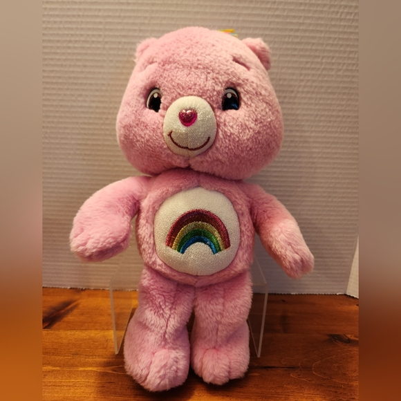 CARE BEARS CHEER BEAR CHARACTER TOY 14" PLUSH 2007 - Picture 1 of 2